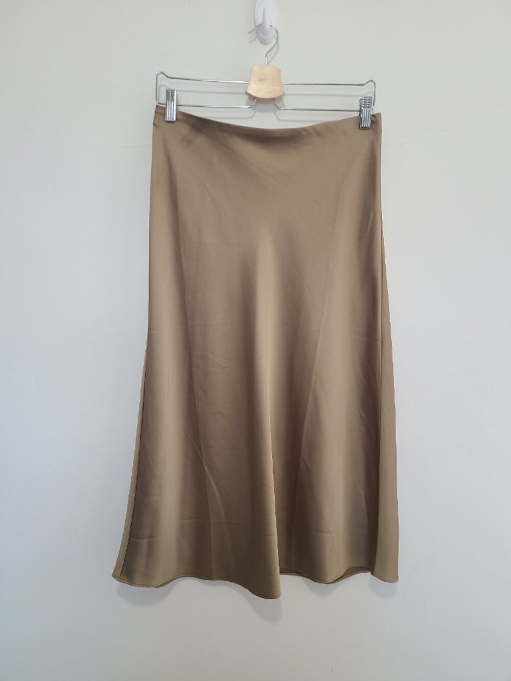 NWT J.Crew Midi Slip Skirt Camel size S